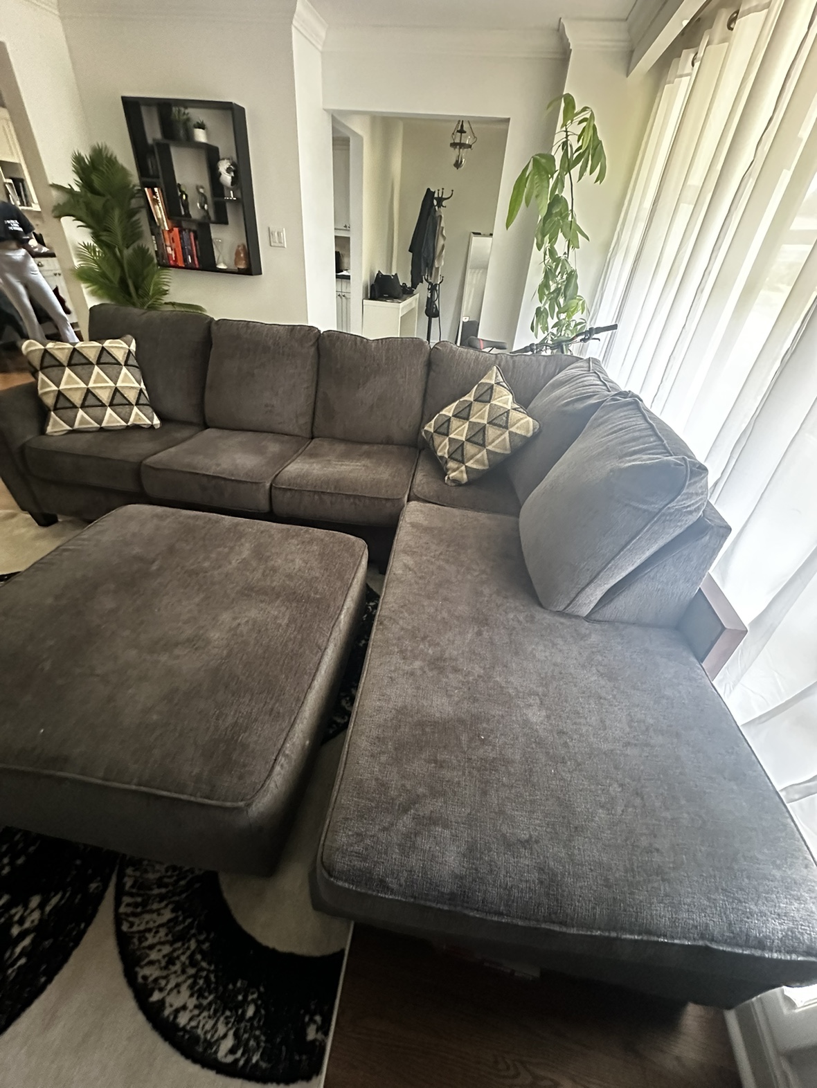 Altari 2 Piece Sectional L shape couch with ottoman - photo 3