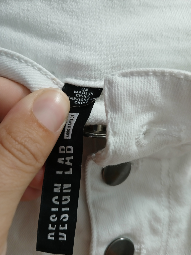 white Design Lab L&T pants size 32 - photo 3