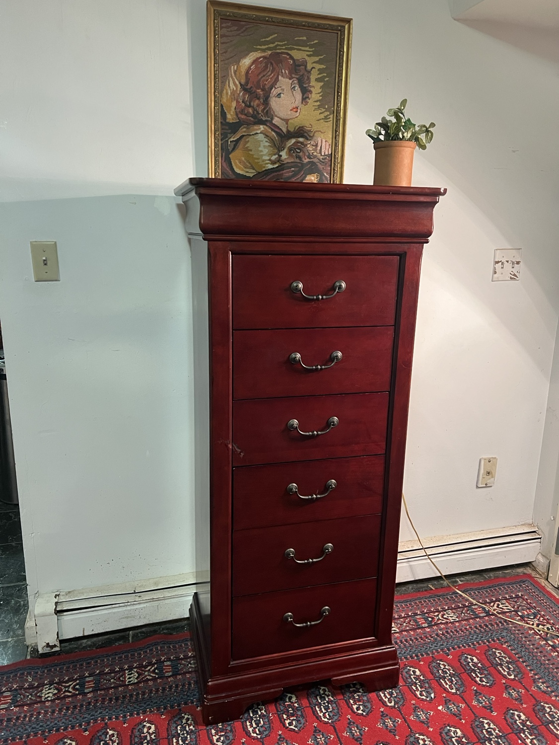 Tall Narrow 6 Drawers Dresser - Delivery Extra