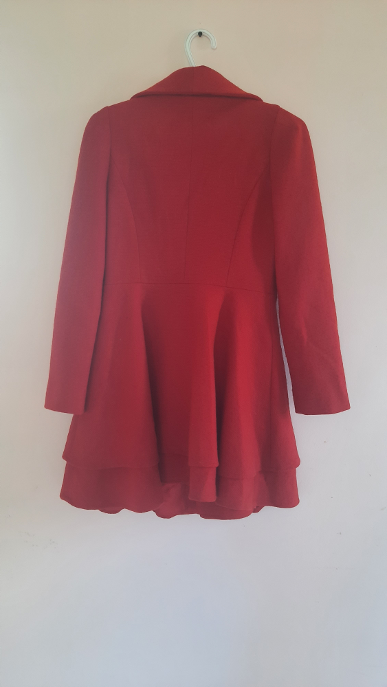 Korean Style Red Trench Coat - photo 2