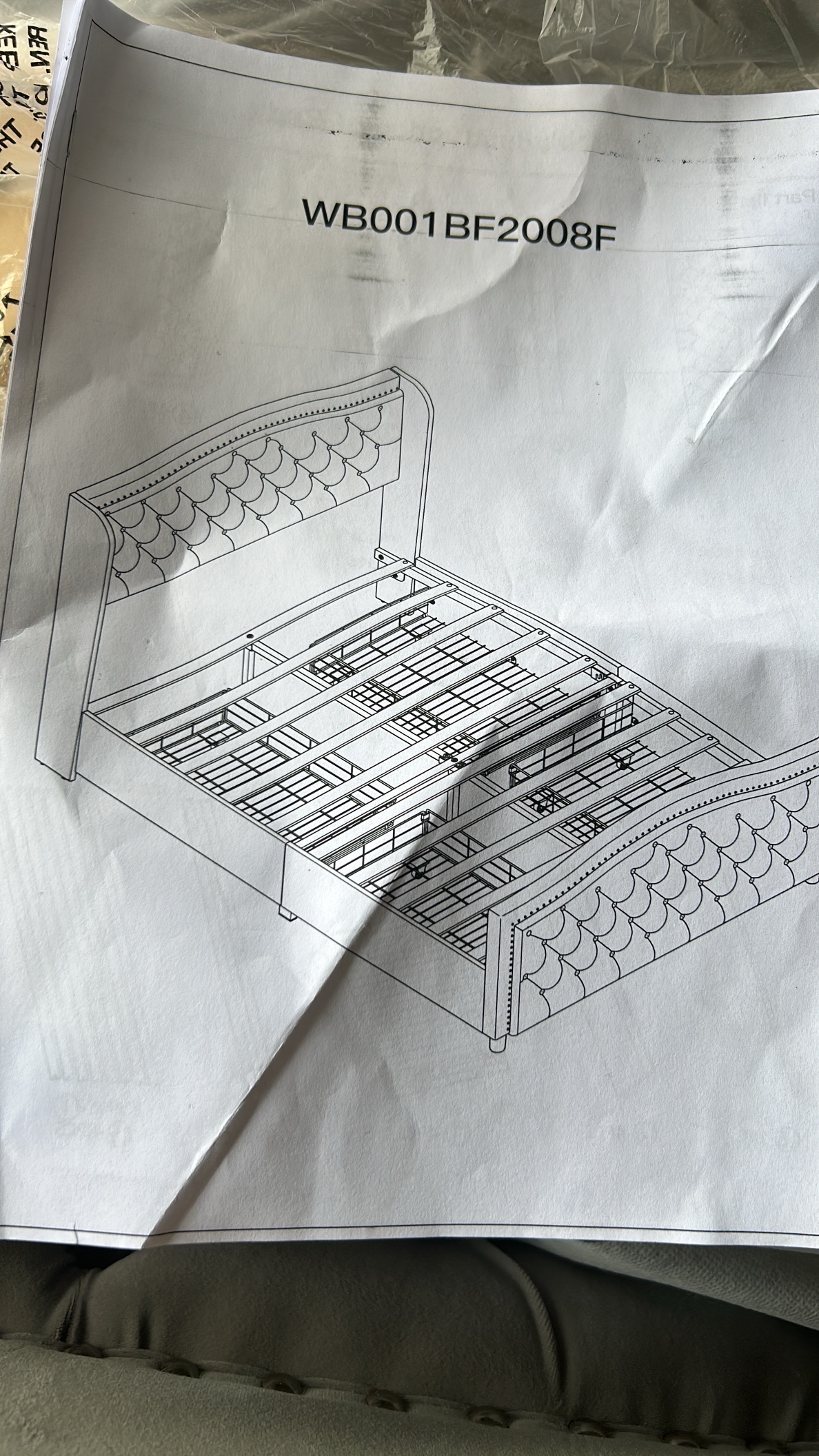 Full size bed frame with drawer. - photo 3