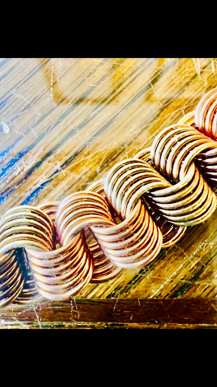 VINTAGE 12k GOLD FILLED TWO TONE 1950s CHOKER / NECKLACE image indicator(5)