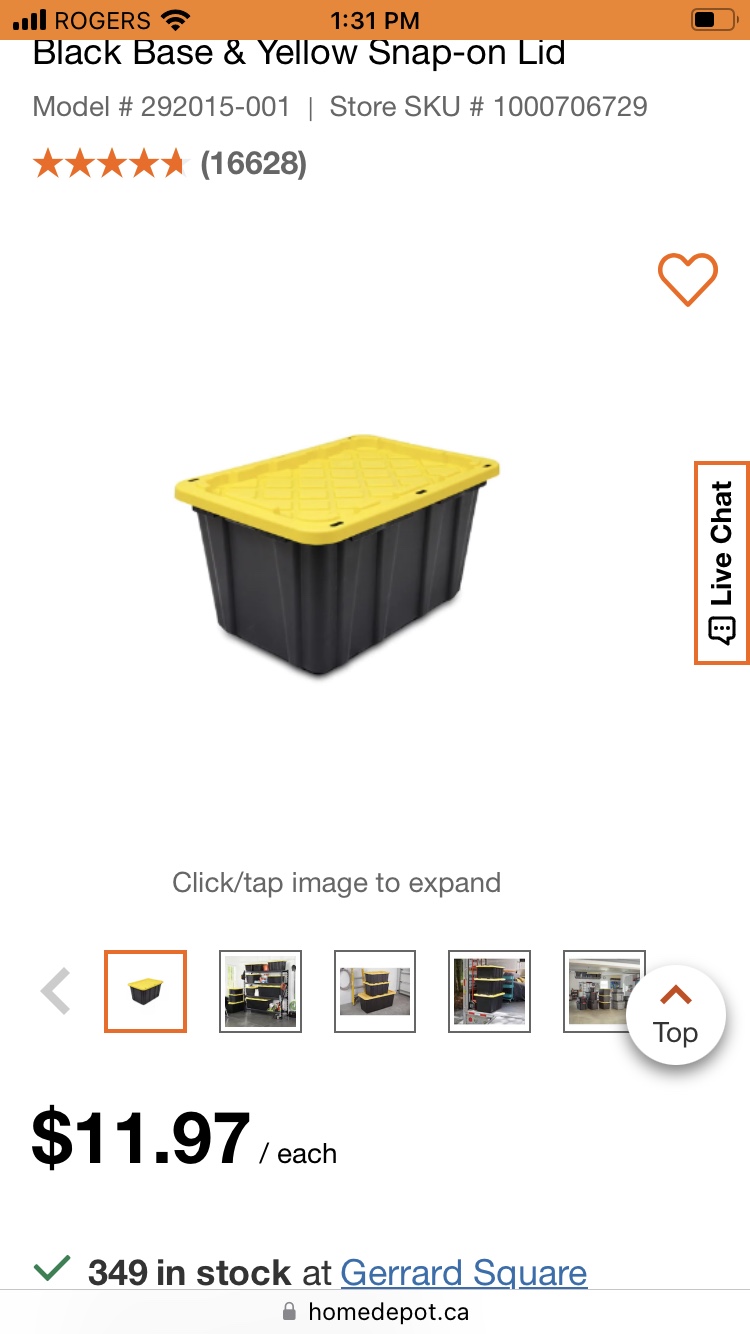 102L Stackable Tough Strong Storage Tote Bin thumbnail