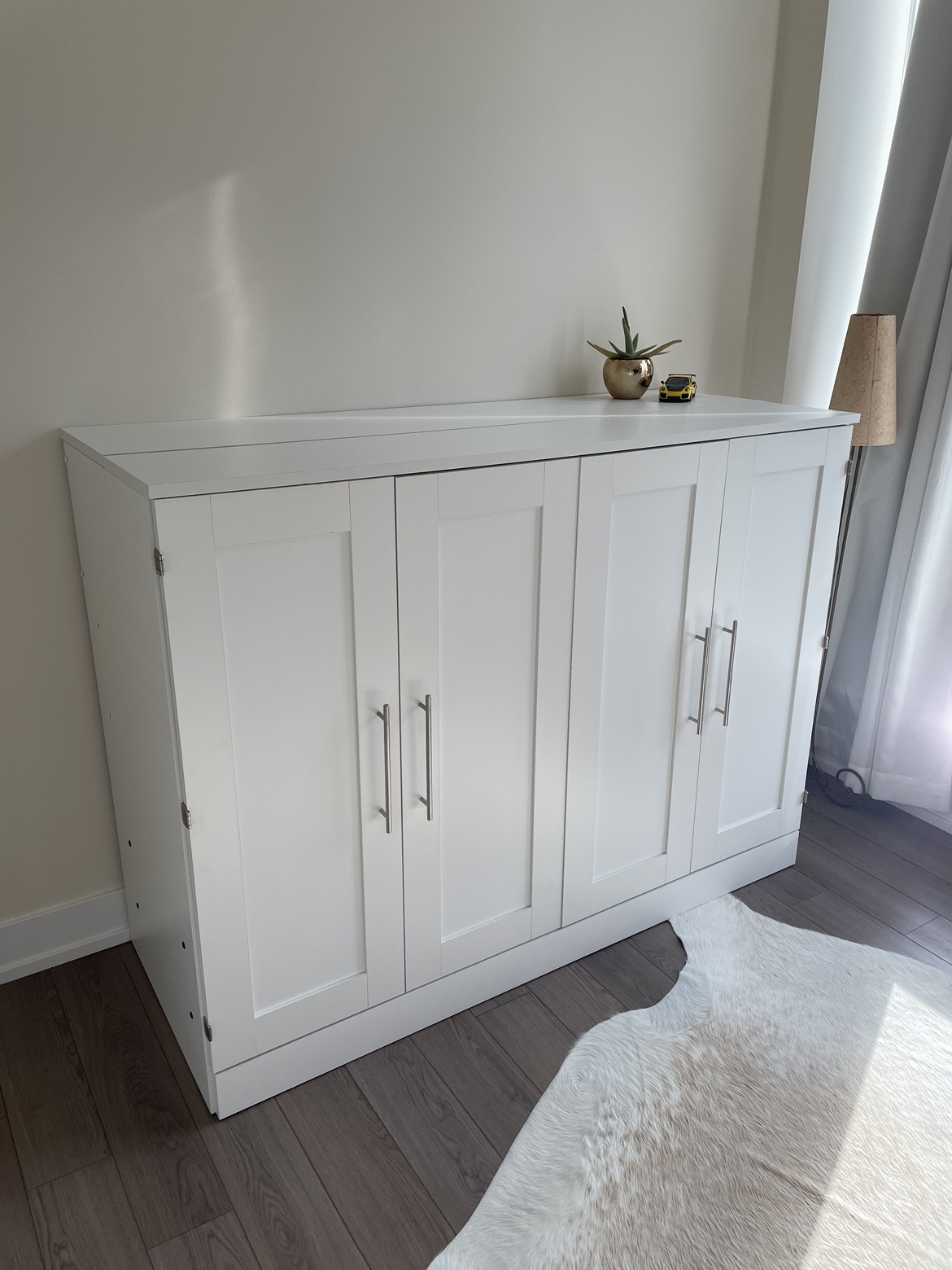 Like New Murphy Bed - White - Double Bed