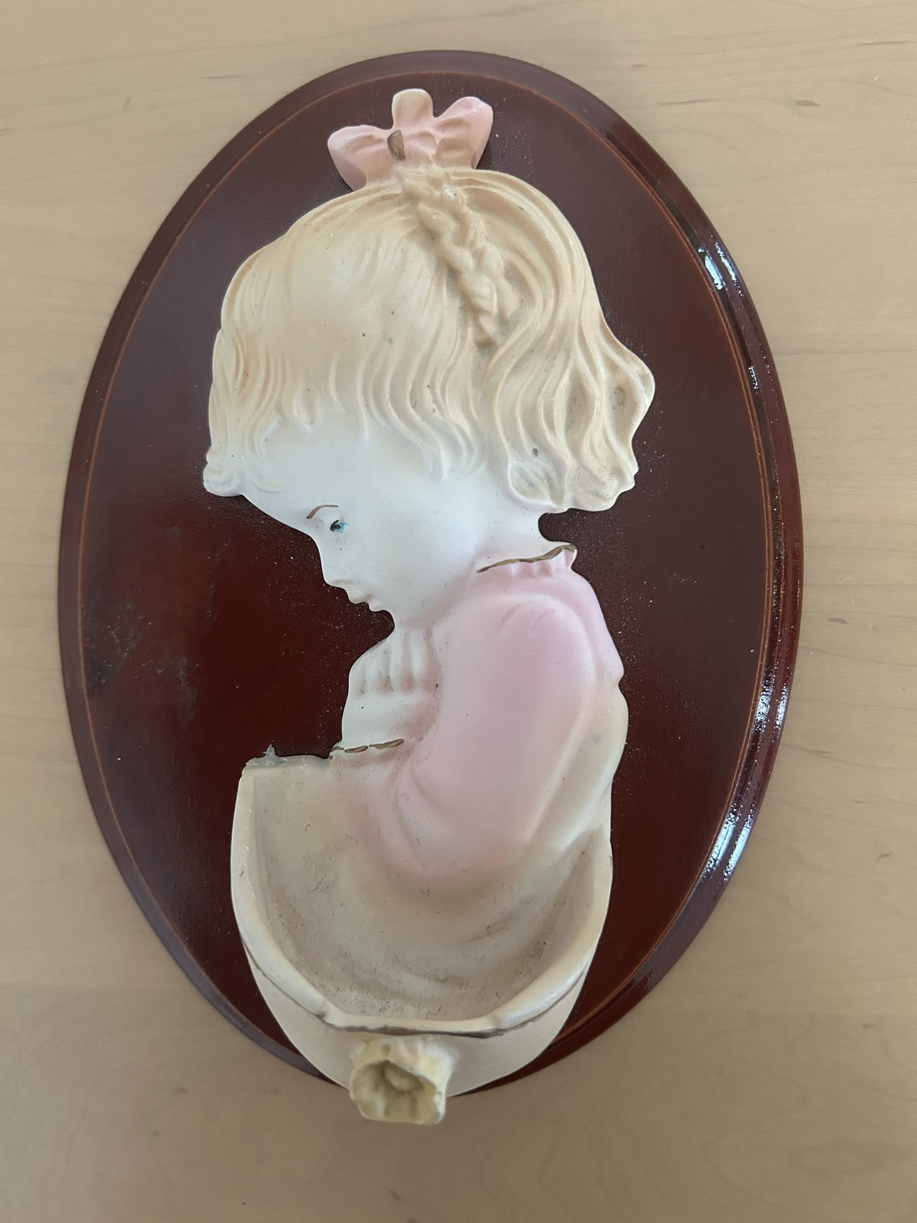 Beautiful Girl praying decorative wall plaque-Reduced! image indicator(2)