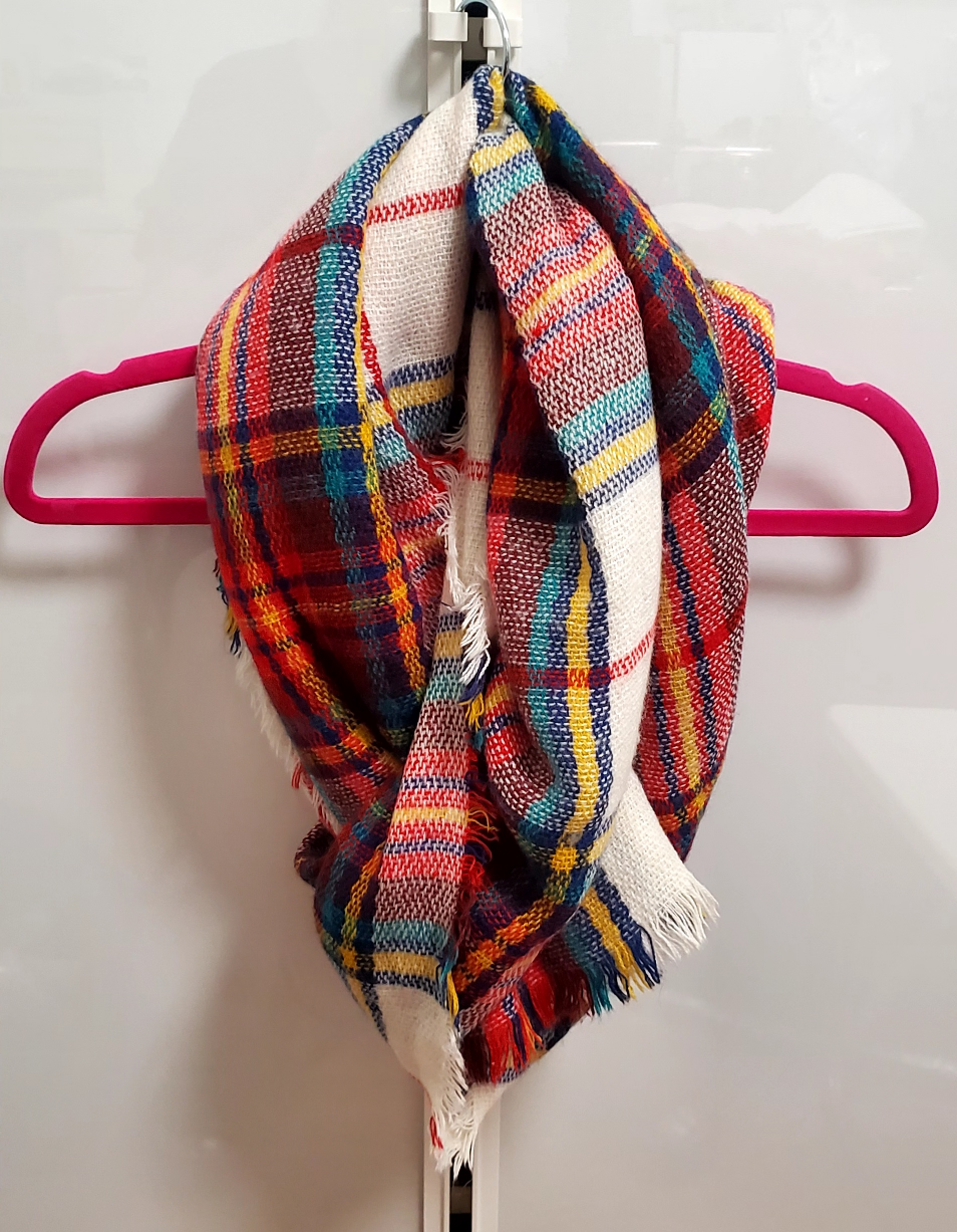 Old Navy Fringe Plaid Scarf