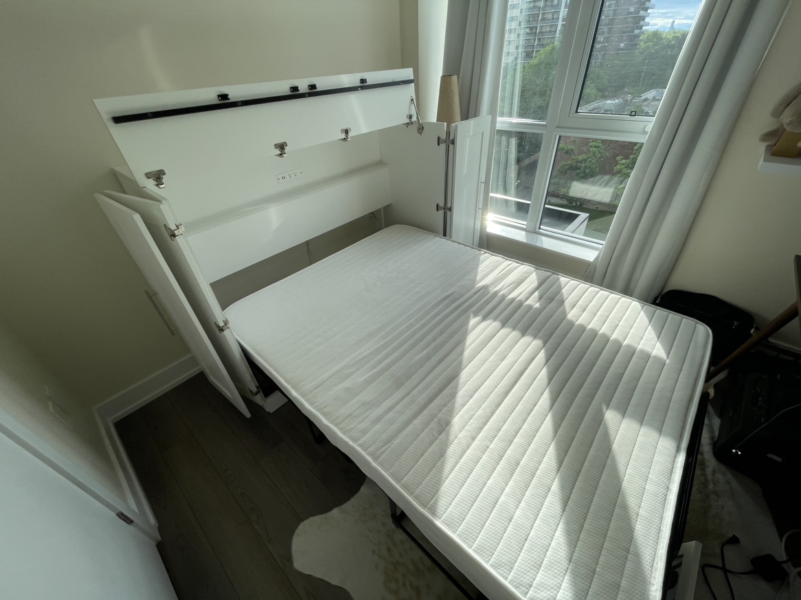 Like New Murphy Bed - White - Double Bed - photo 2