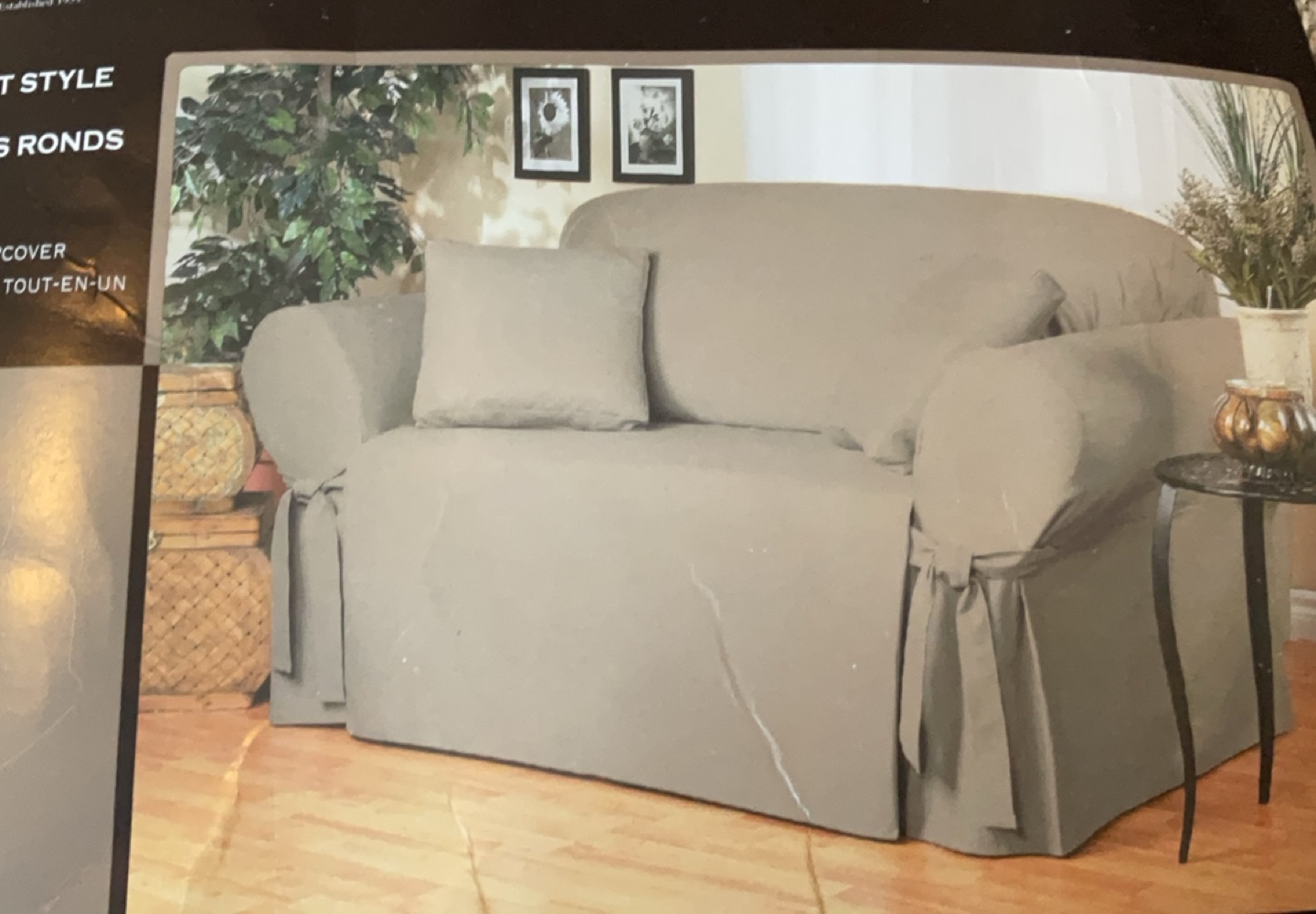 Slipcover -SureFit -Round Arm Flat Skirt Style - photo 2