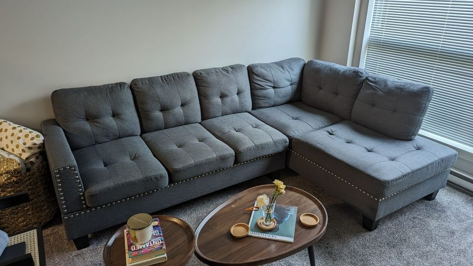 Grey Sectional Sofa - Louden 2
