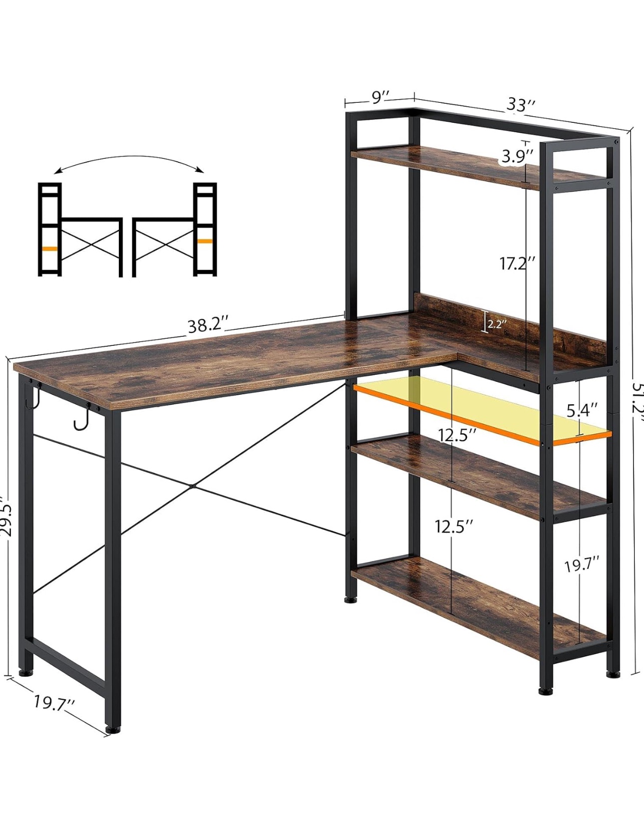 LShaped desk