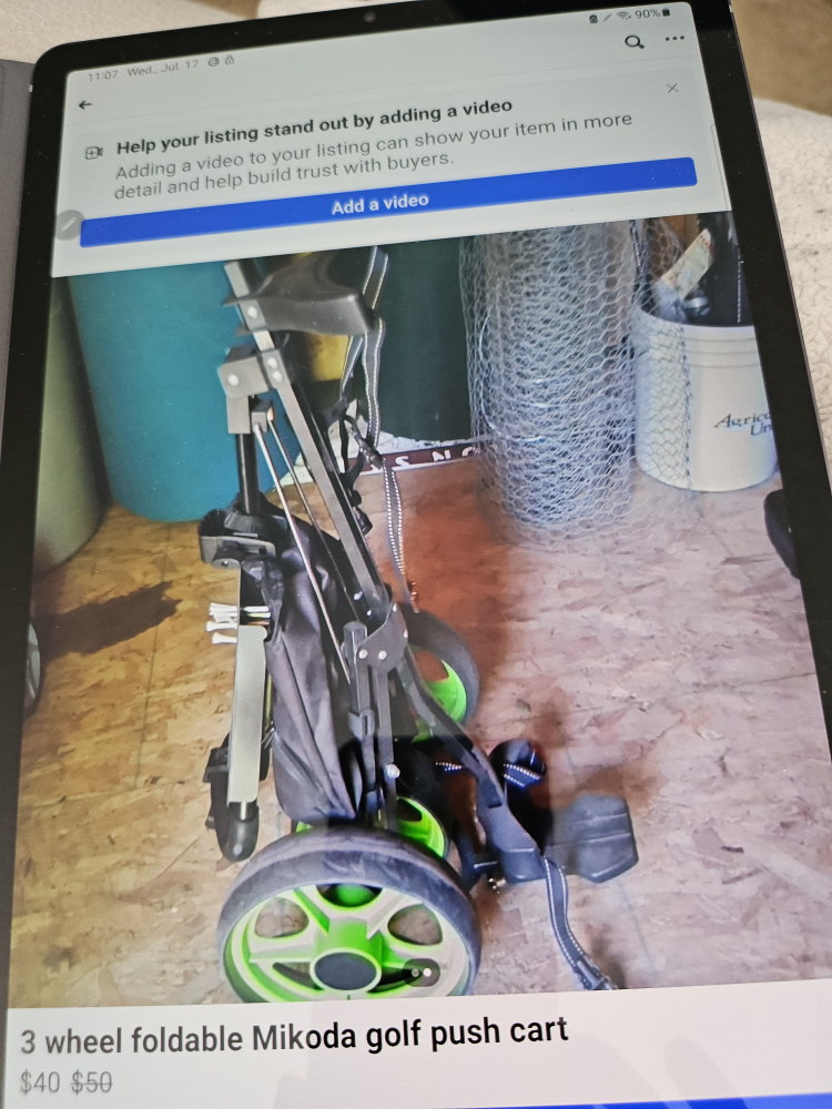 Foldable Mikoda golf push cart thumbnail