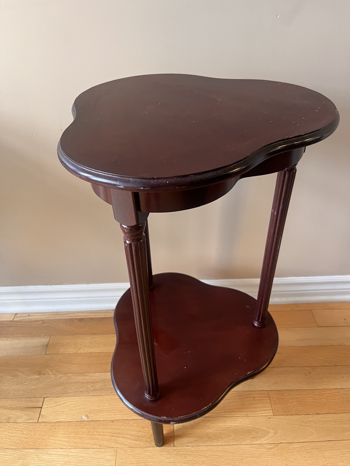 For Sale: High Red Wooden Table - Vintage - photo 2