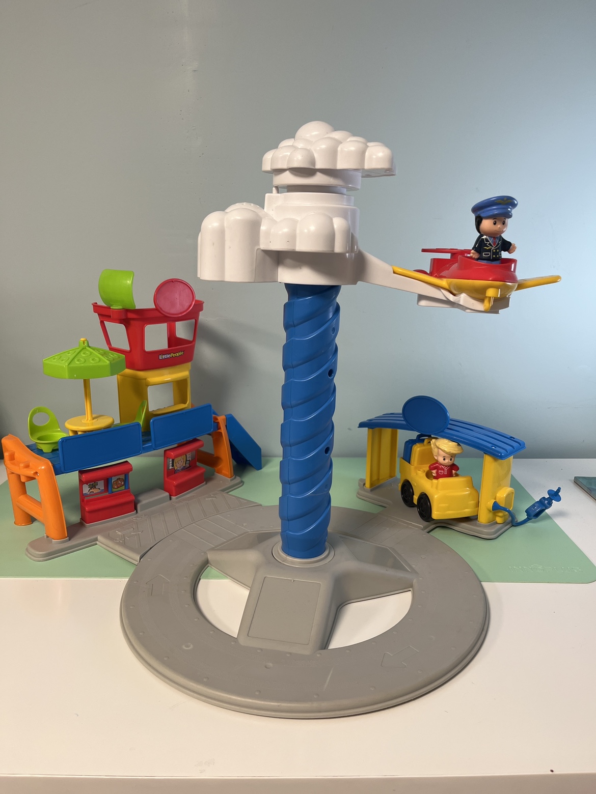 Little People Airport Play-set with Tower & Luggage cart thumbnail
