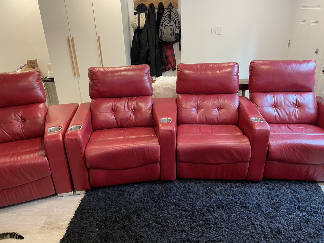 Taking Offers!! High End Leather Theatre Seating Red