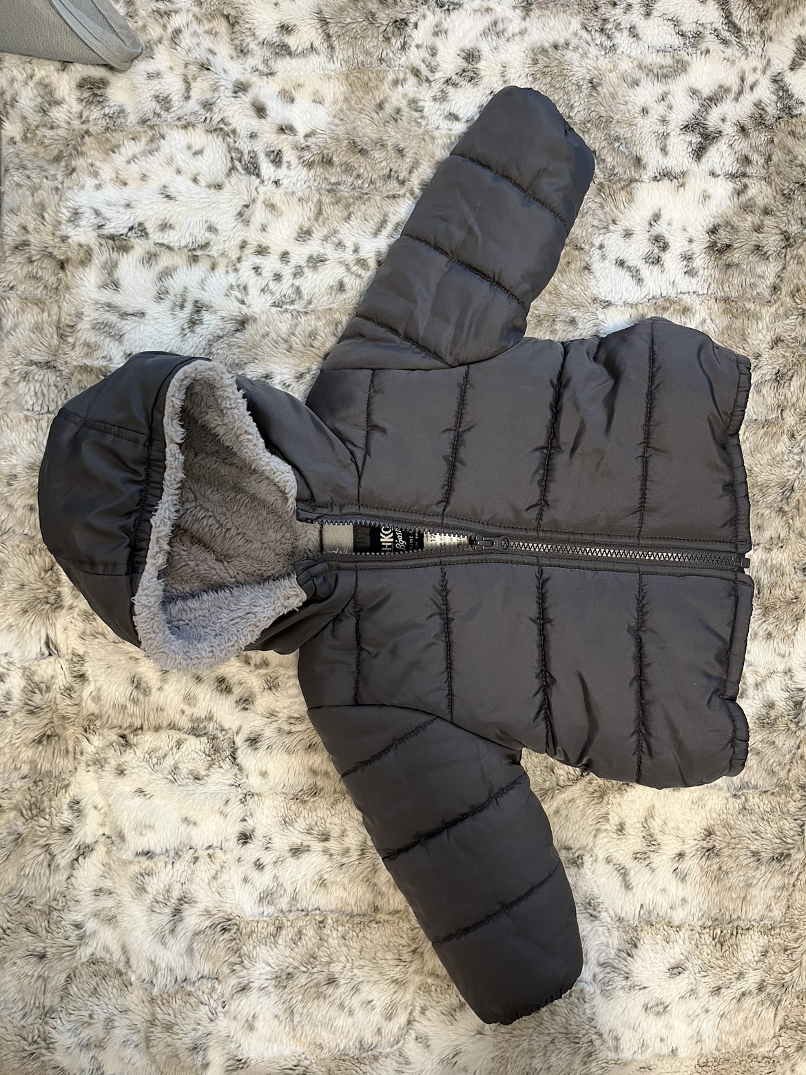 OshKosh Fleece Lined Puffer Jacket (Grey) - photo 2