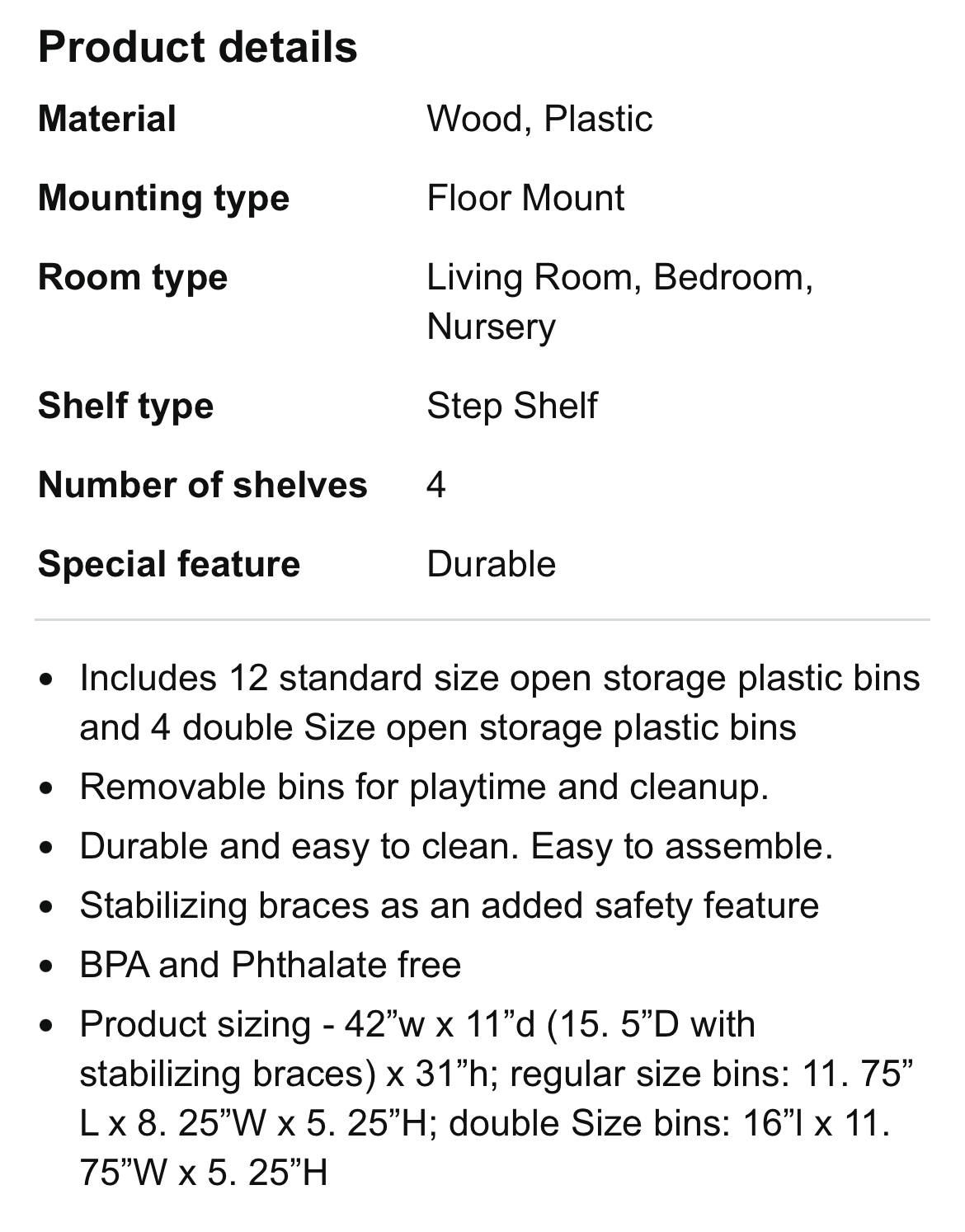 4 level toy storage organizer with removable bins - photo 4