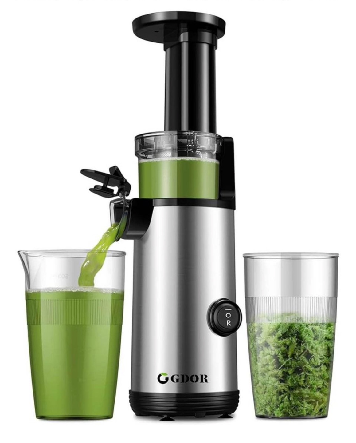 Compact cold press juicer