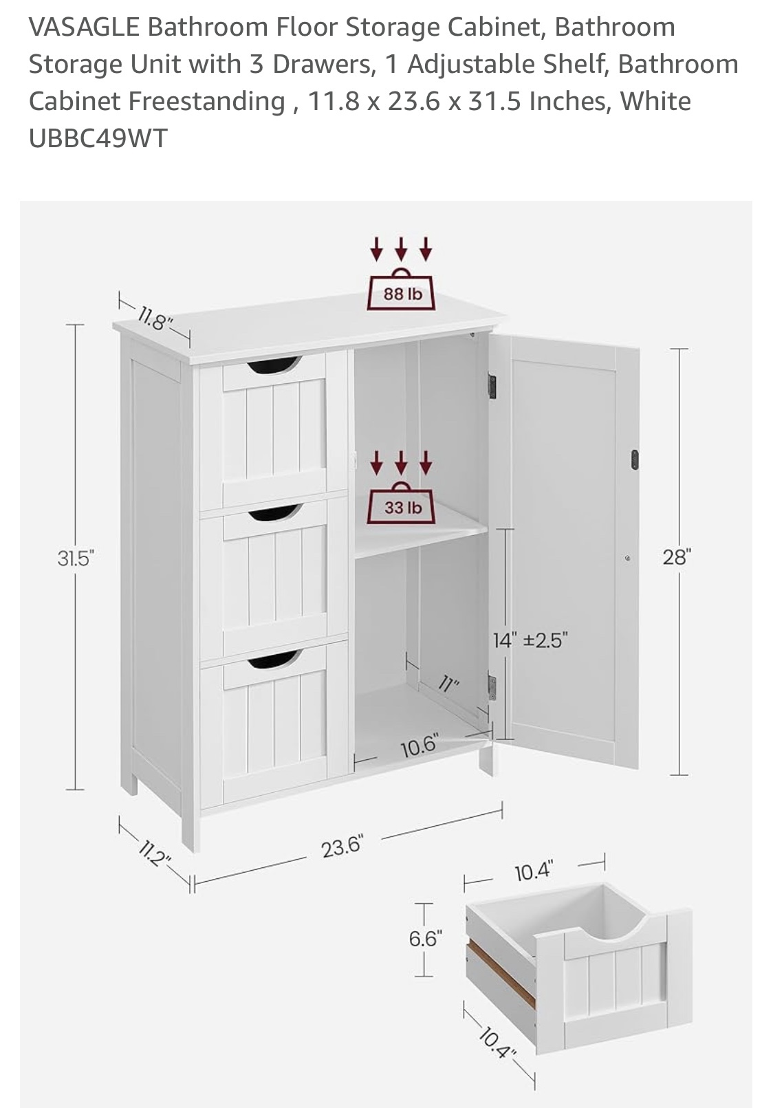 White storage unit - photo 2