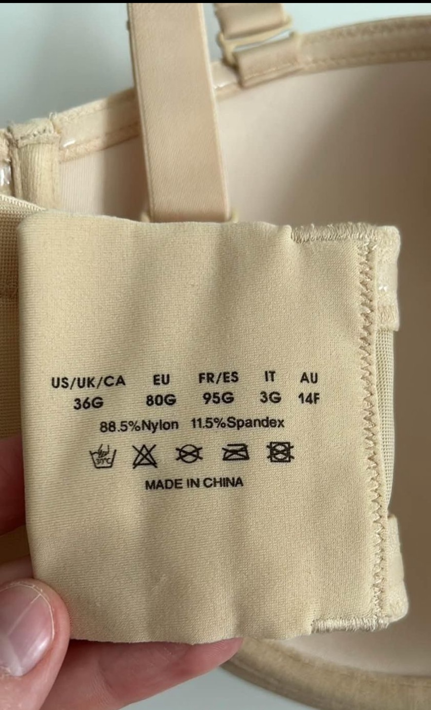 NEW WingsLove 36G Strapless Nude Bra - photo 4