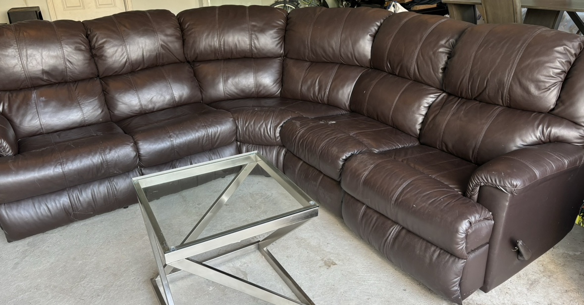 5 Seater Leather Sectional reclining Sofa for sale - photo 5