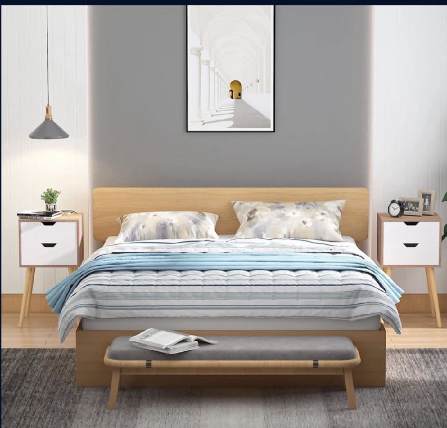 Set of 2 nightstands - photo 3