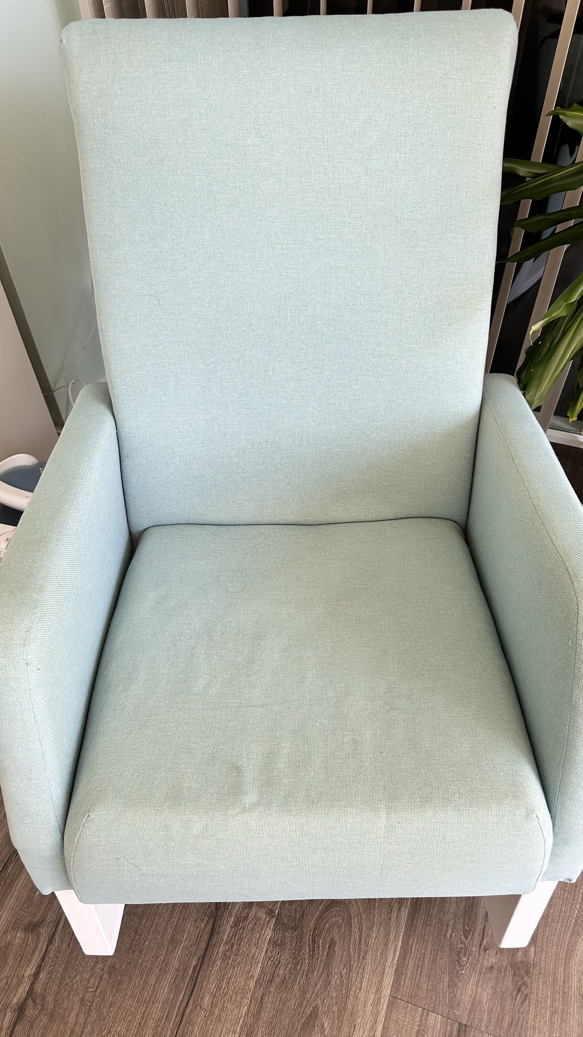 Teal and White Wooden Rocking Chair - photo 4
