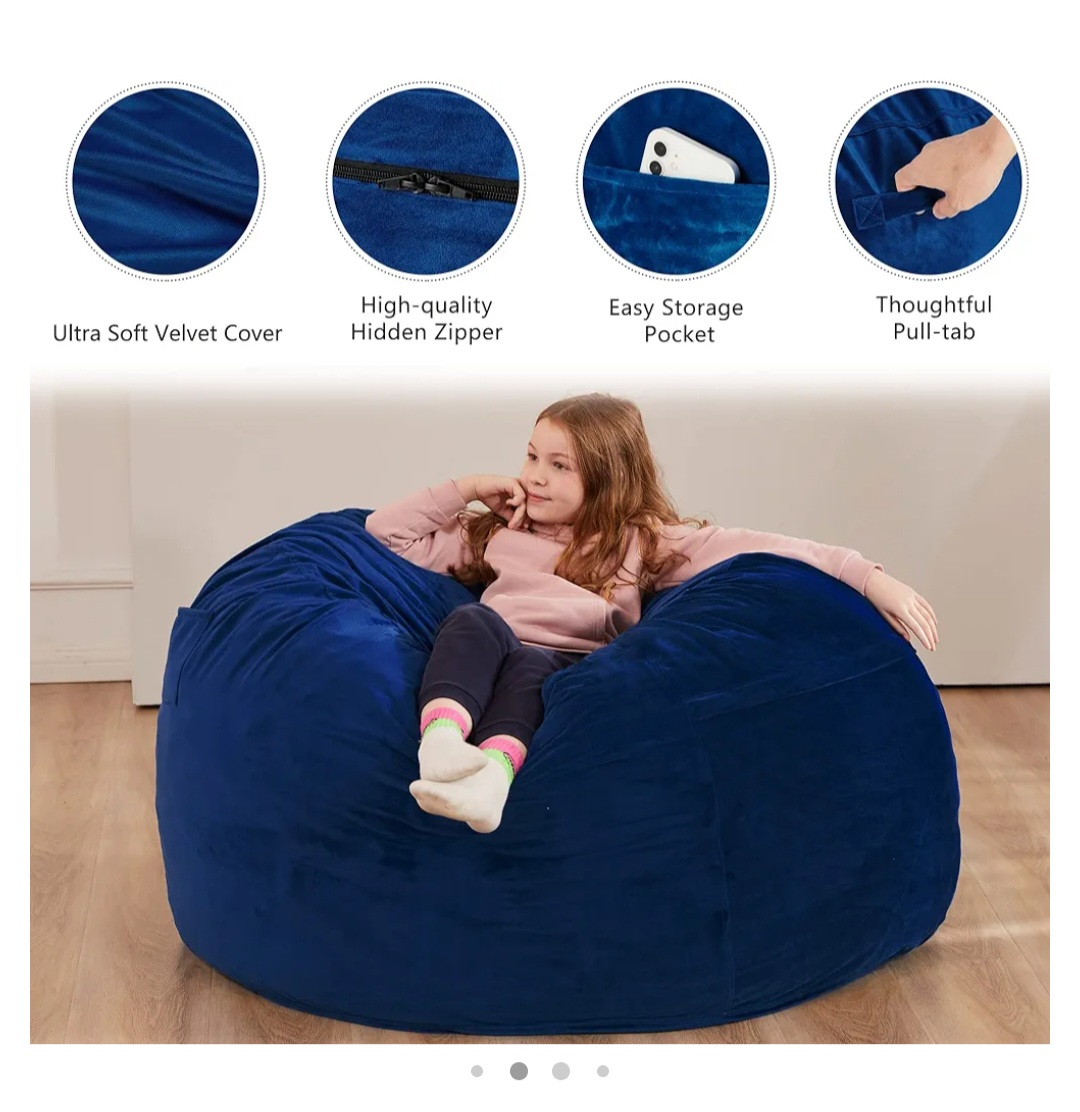 Oversized Memory Foam "Bean Bag Chair" - photo 5