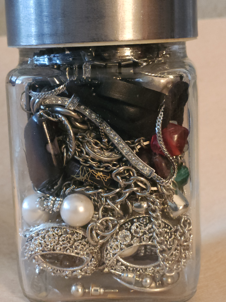 Jewelry jar Silver toned image indicator(2)
