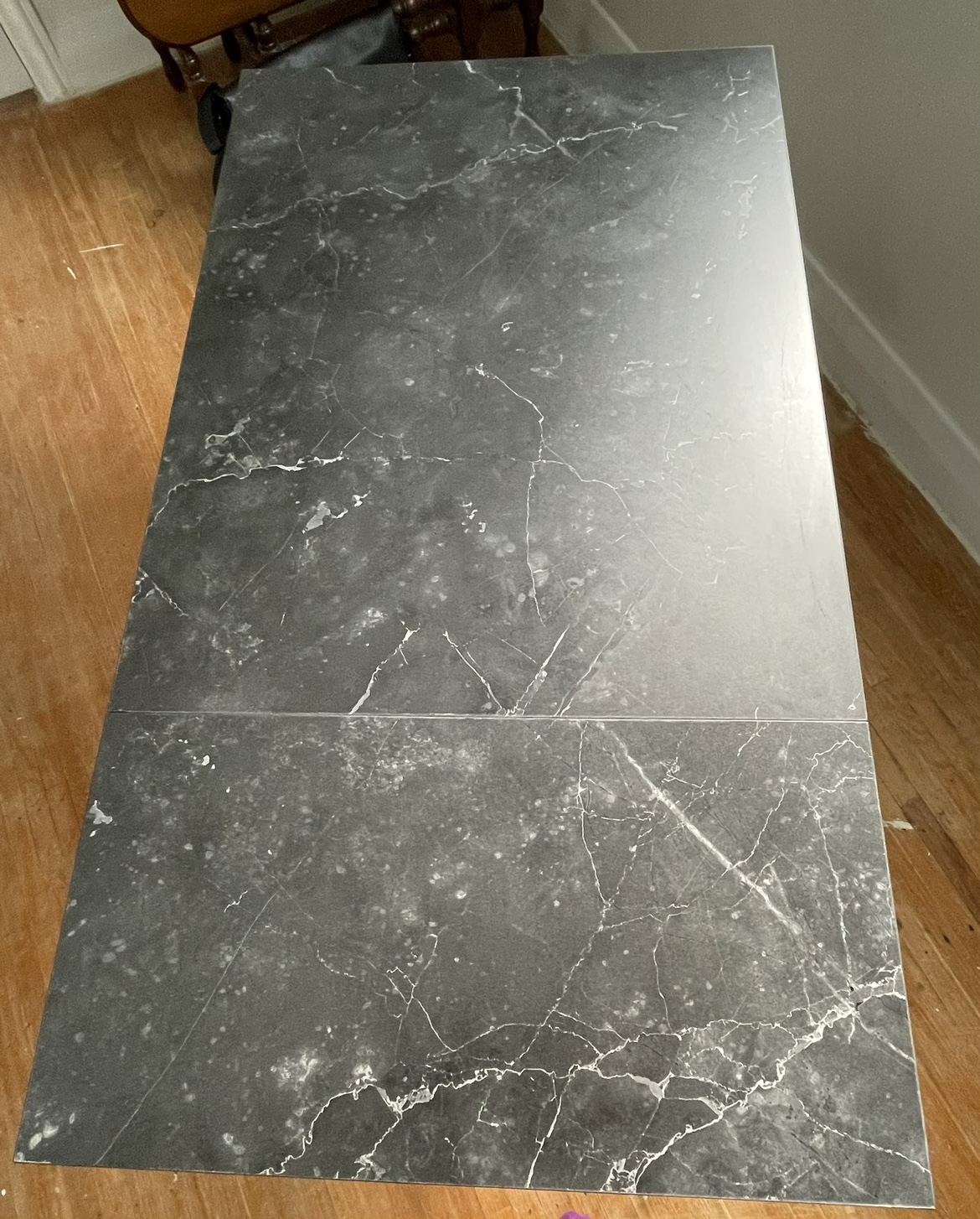 40” Home Office Computer Desk w/ Drawer - Black Marble Pattern image indicator(4)