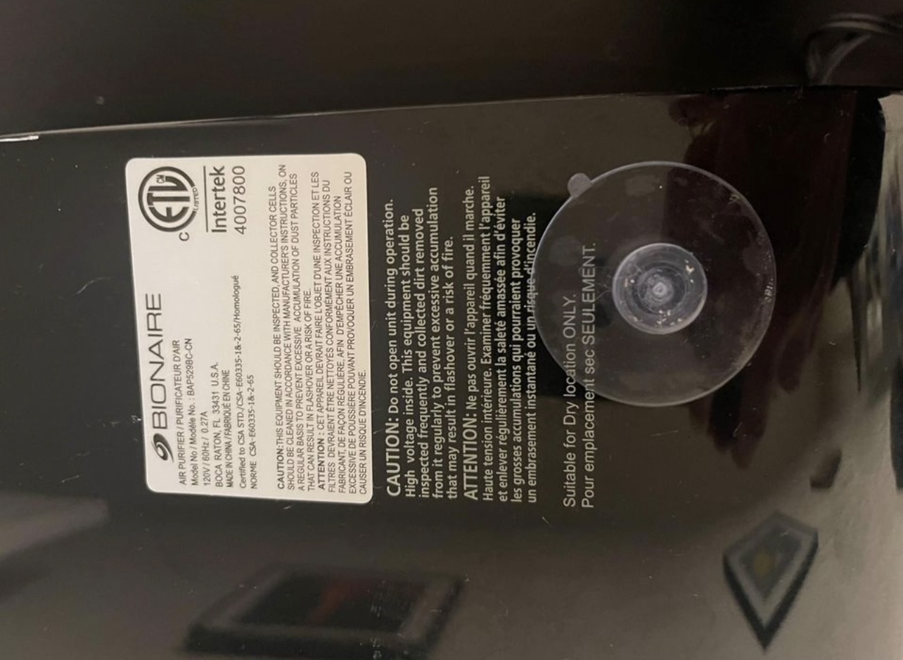 BIONAIRE AIR Purifier - photo 3