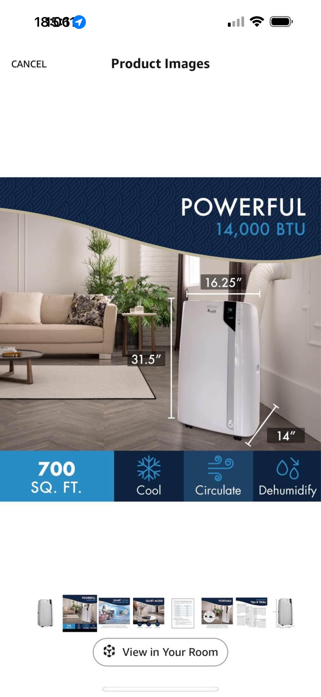 Portable air conditioner 14000btu for 700sqft image indicator(2)