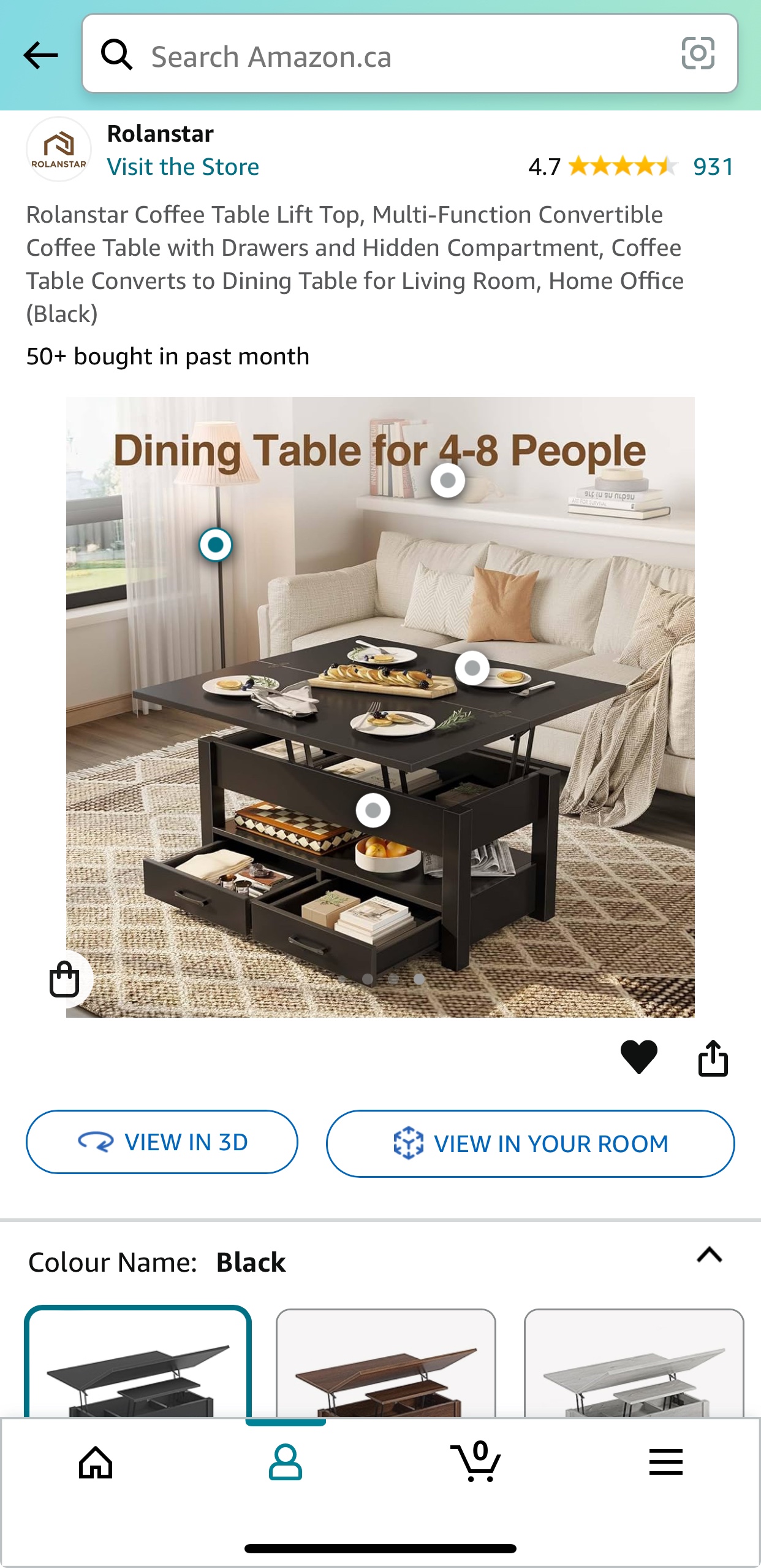 Rolanstar Coffee Table - Unboxed image indicator(5)