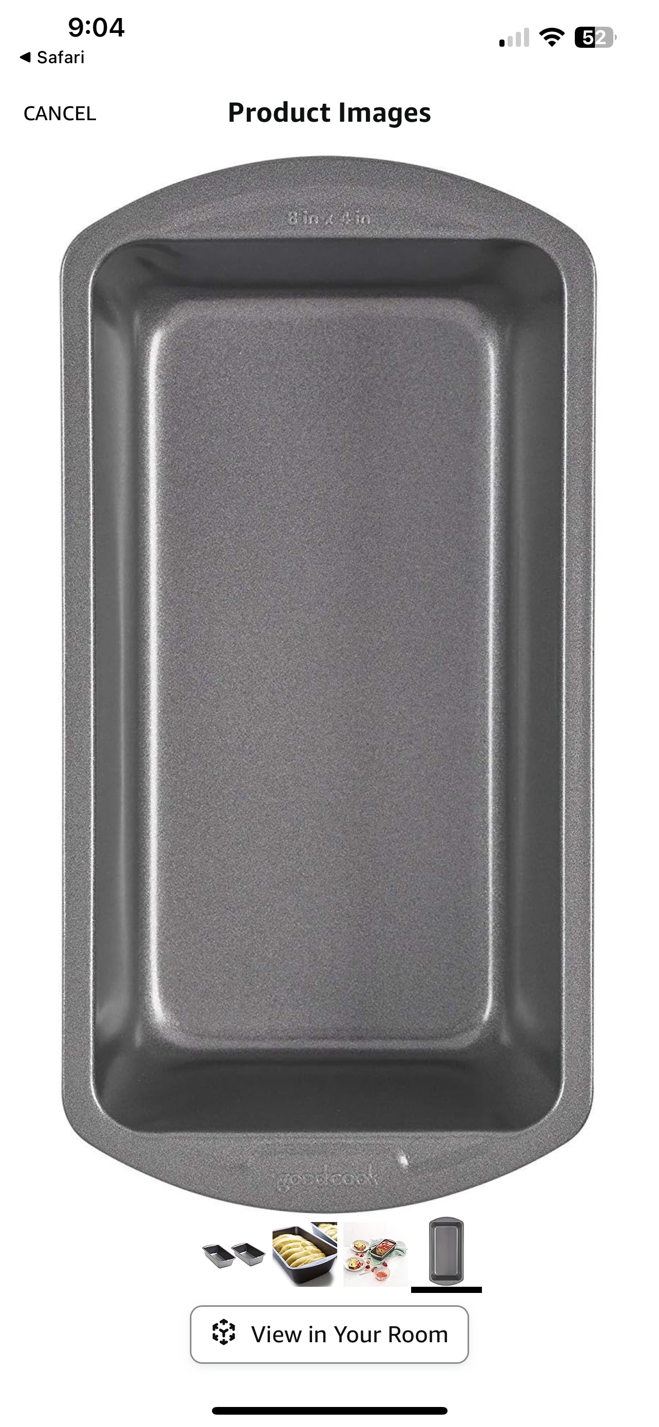 Goodcook steel 8x4 loaf pan like new image indicator(2)