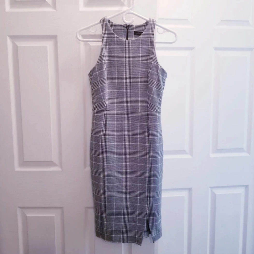 Banana Republic Dress, Plaid Print Sleeveless Midi 2 image indicator(6)
