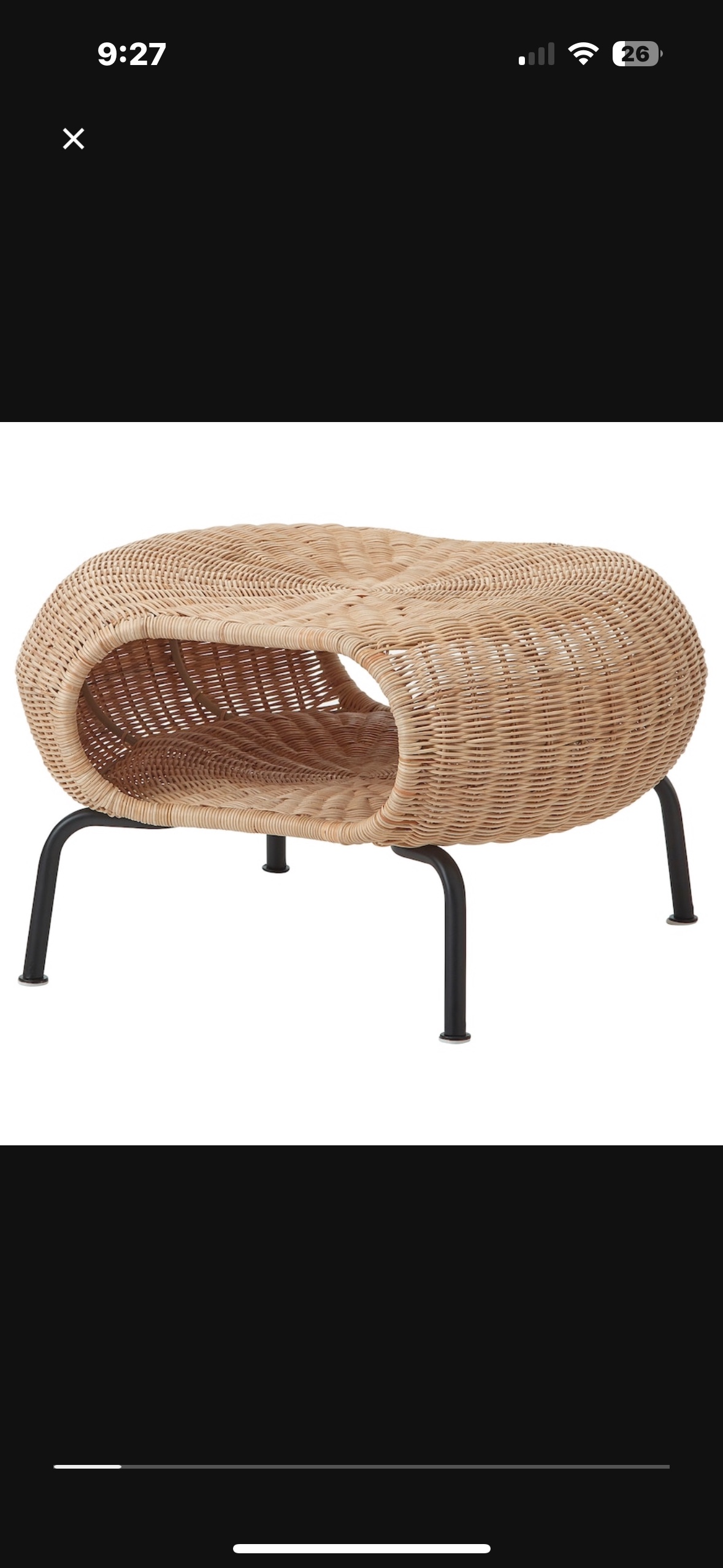 Ikea footstool with storage