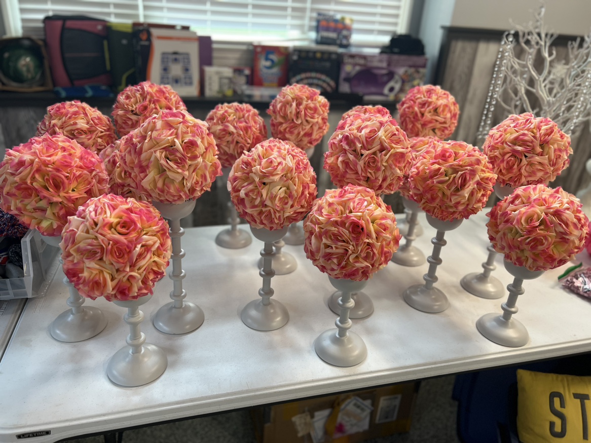 3 Piece Tiered Floral Centerpieces