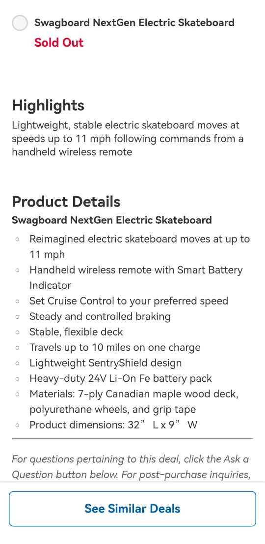 SwagboardNextGen Electric Skateboard with Wireless Remote - photo 5