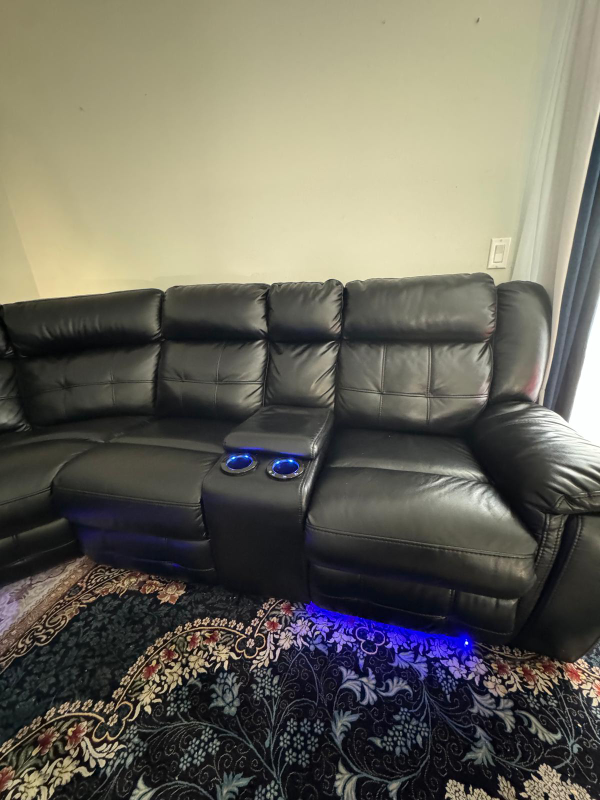 Leather Sectional Couch - photo 4