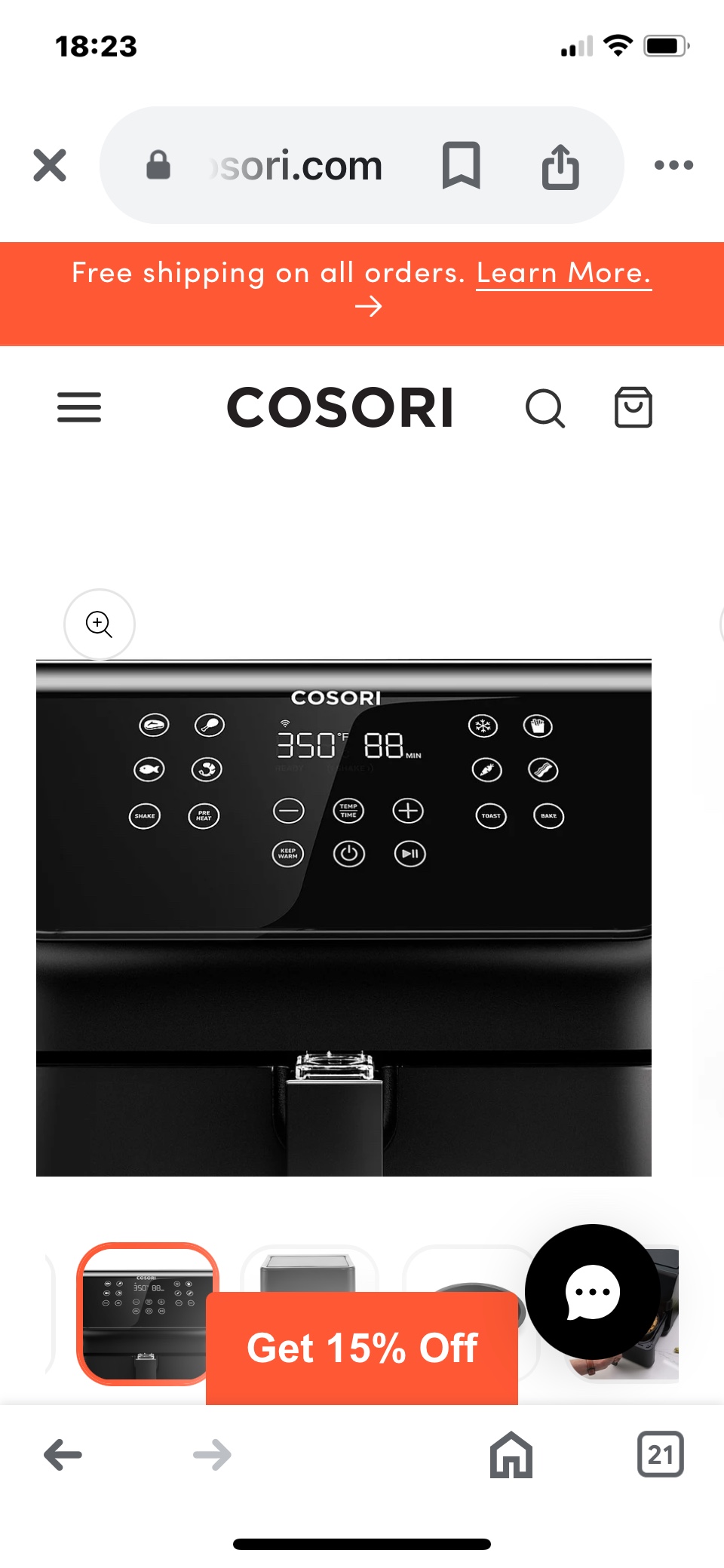 Airfry 11”x12” 5.8-1700w was $140 image indicator(4)