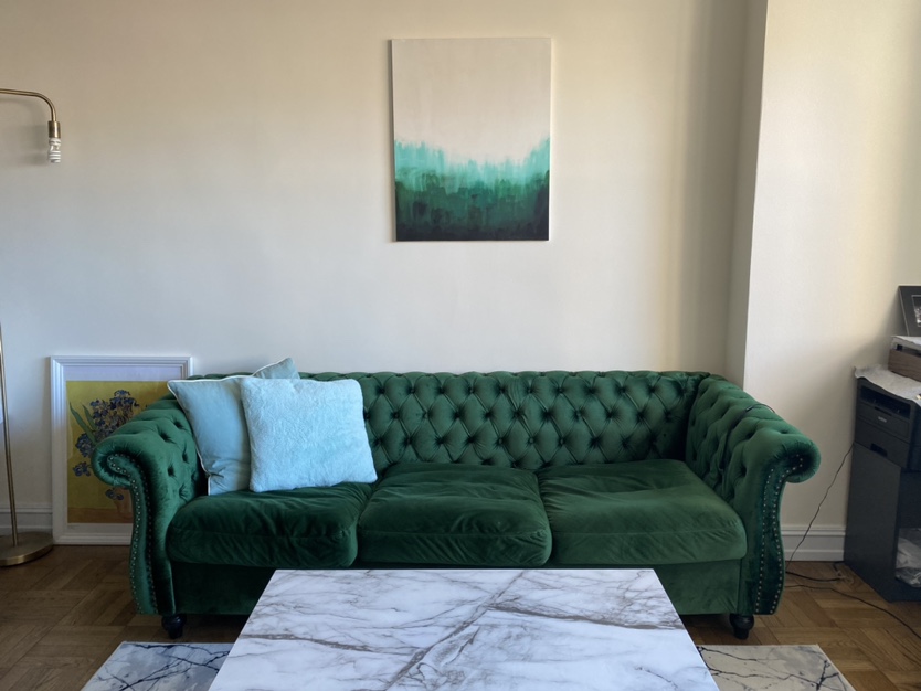 Green sofa