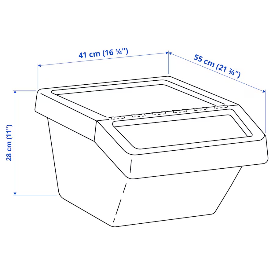 Waste sorting bin with lid | moving sale image indicator(4)