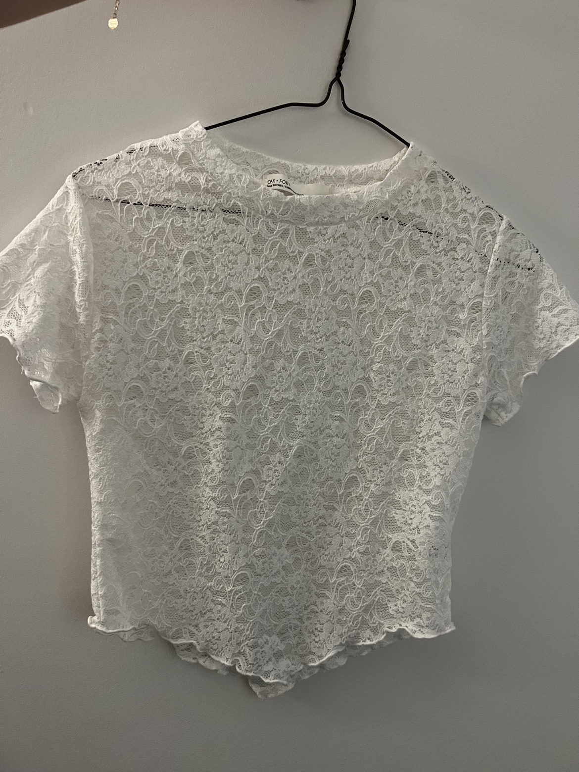 Oak + Fort Lace Mesh Top