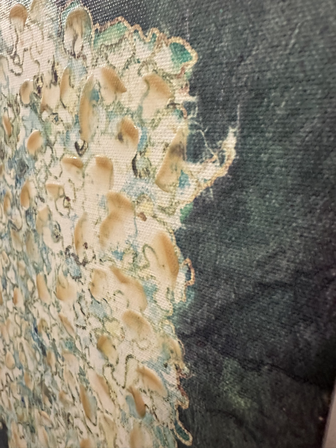 Large flower painting on canvas - photo 2