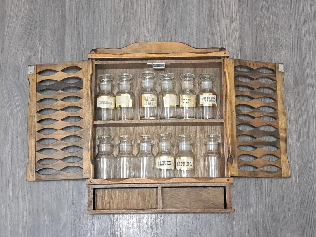 Vintage Spice Rack Wood 12 Jar Rack - photo 3