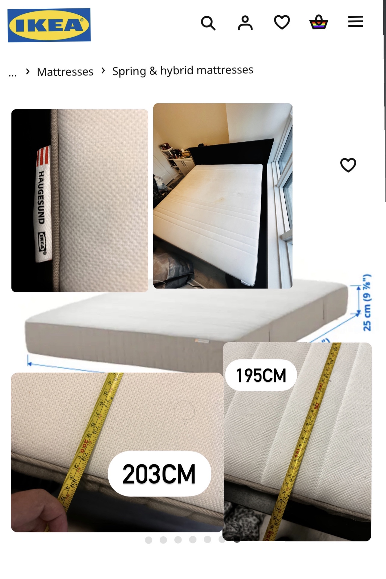 King size Mattress + Bedframe