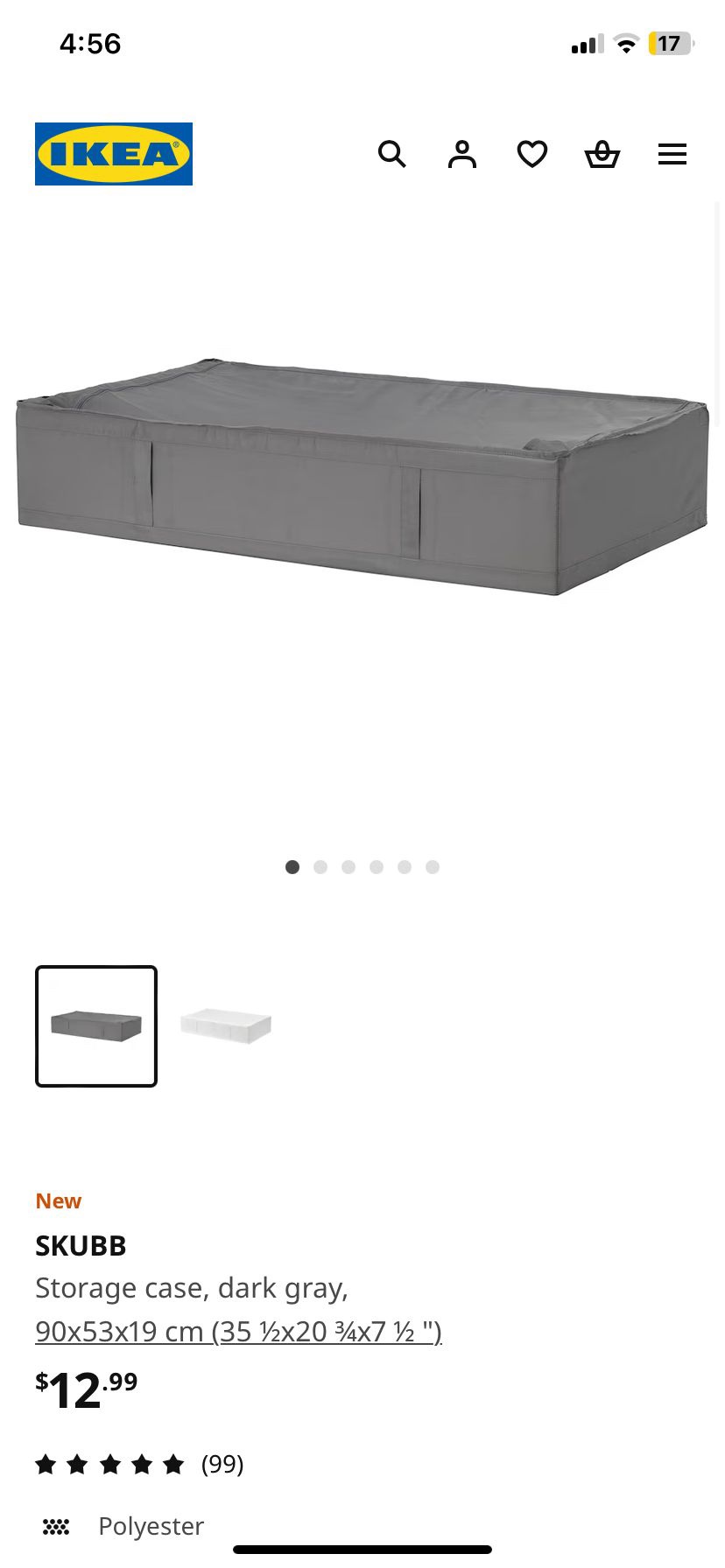 IKEA skubb storage cases dark gray - photo 5