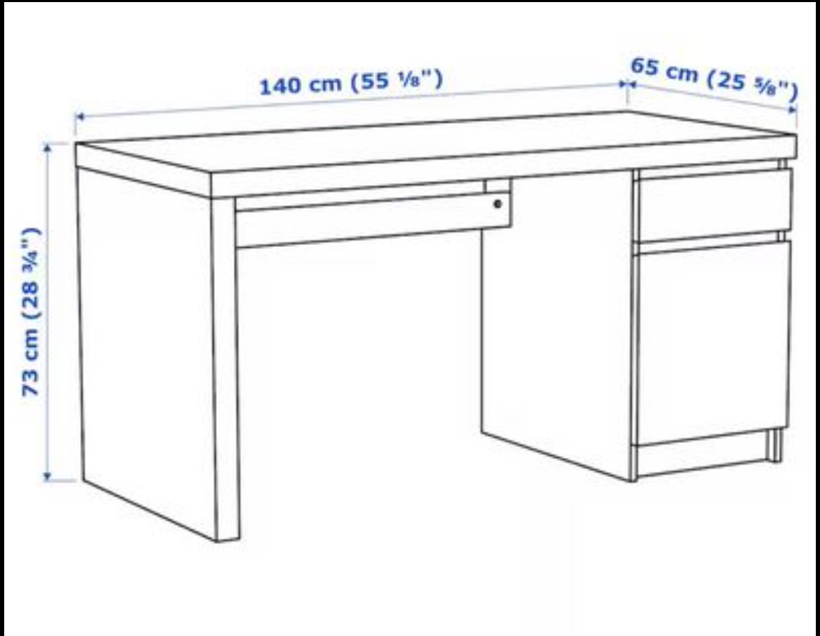 ❌ Moving out Sale ❌.                             Black desk - photo 3