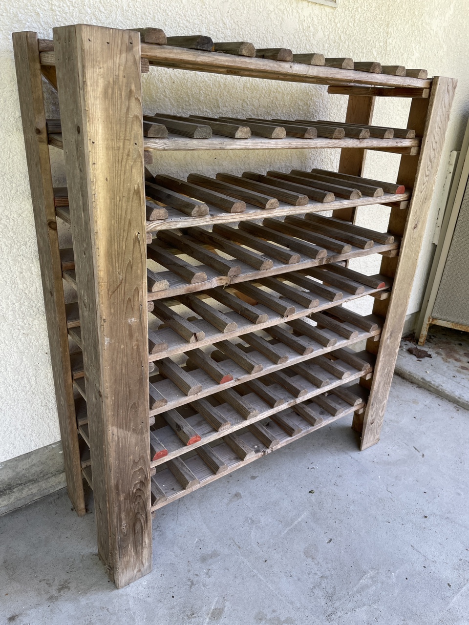Extra large solid wood wine rack storage image indicator(2)