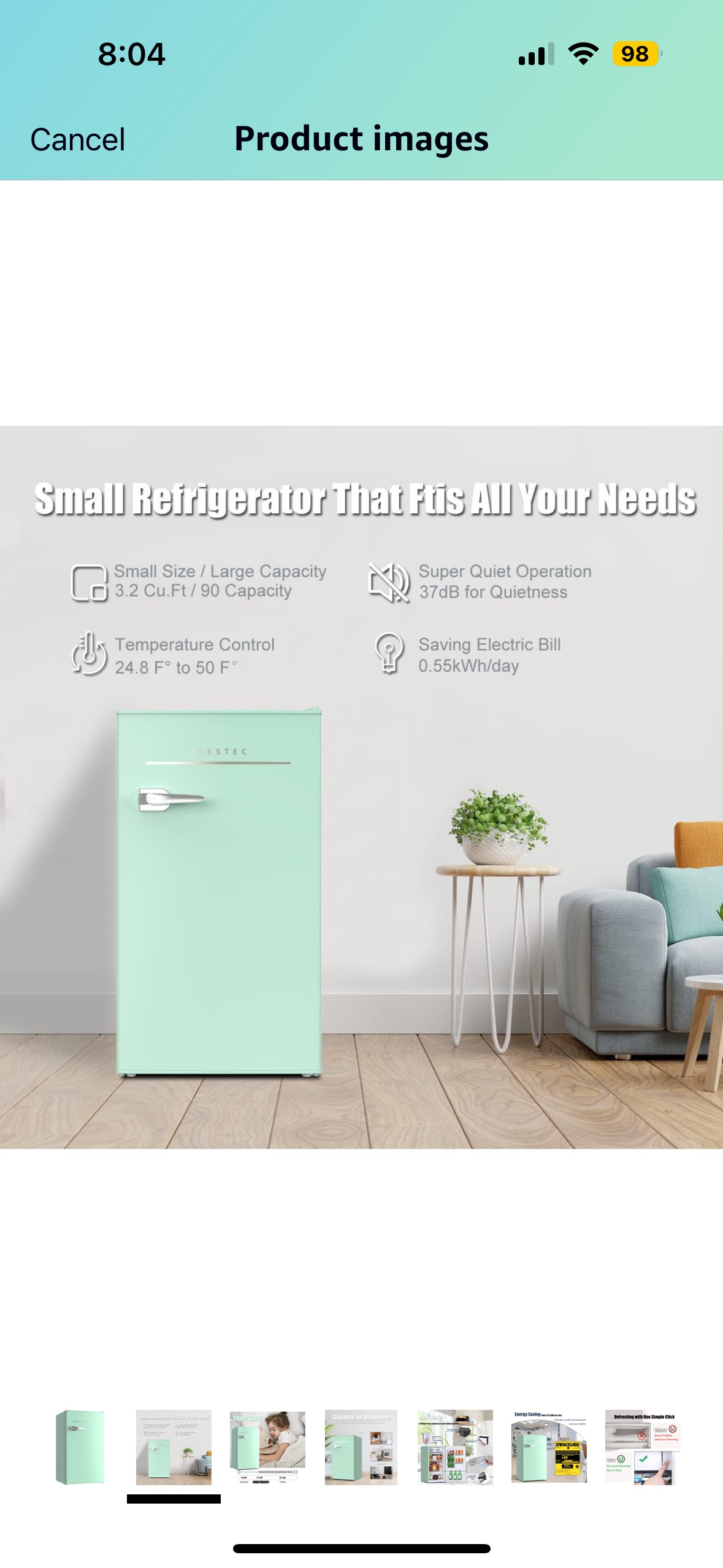 Mint green mini fridge - photo 5