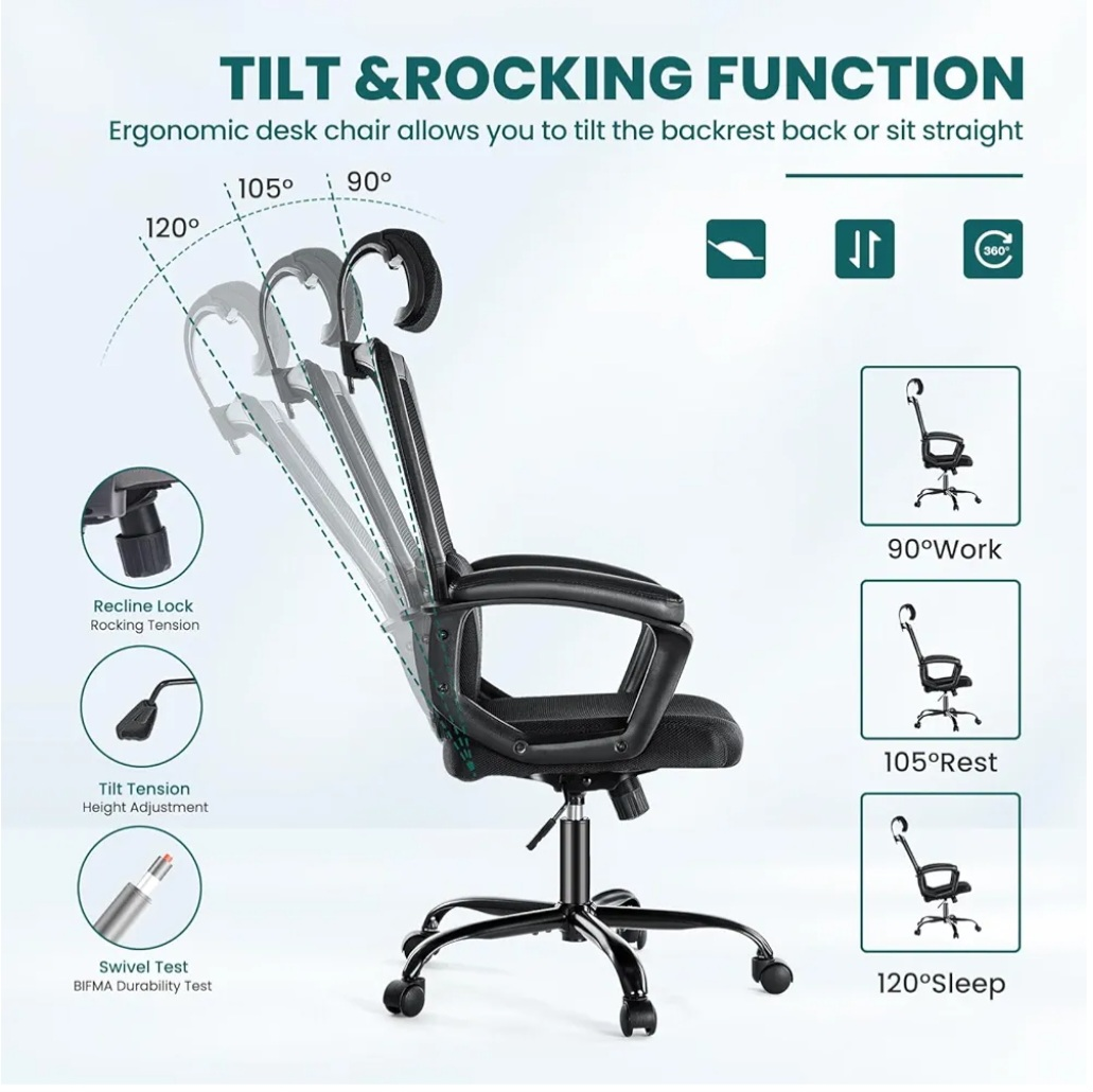 Home Office Ergonomic Rotating Desk Chair - photo 3